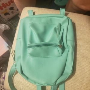 Little faux leather bookbag purse